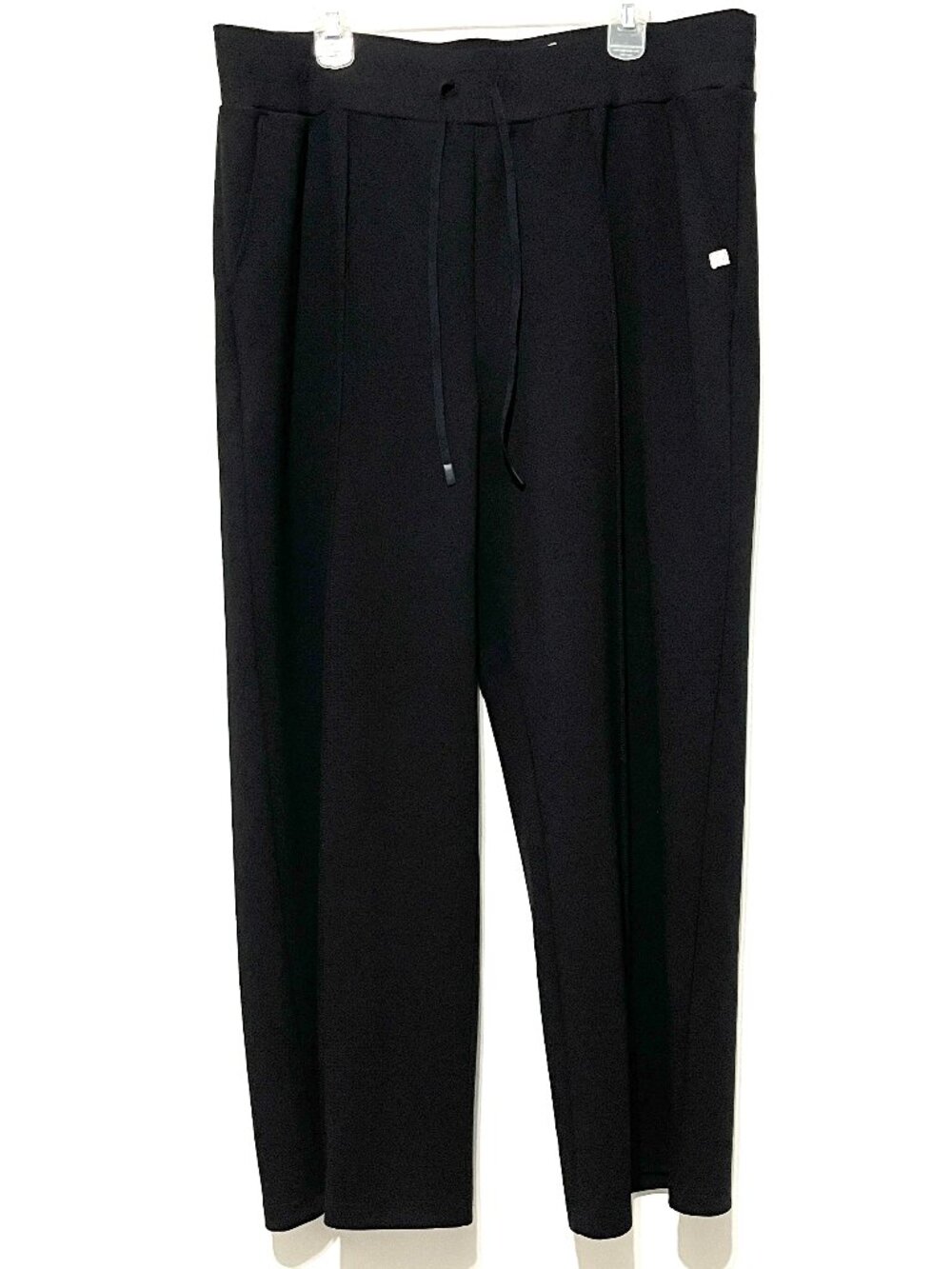 T By Talbots Womens Airknit Stretch Wide Leg Pull On Pants 2X Black Lounge Comfy